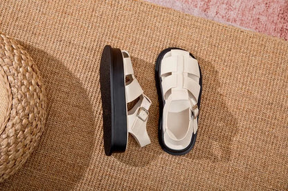 AIYUQI Women's Sandals Closed toe 2025 Summer New Women Roman Sandals Leisure Thick Soled Fashion Woven Women's Shoes Sandals