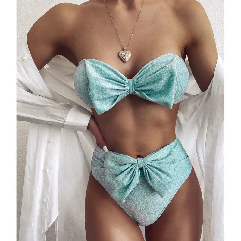 Sexy Bügel-Bikini-Set mit Push-up-Effekt – Brasilianischer Stil für Damen und Mädchen, ideal als Strandbekleidung
