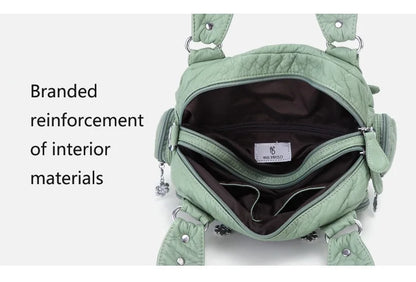 Damen-Satchel-Tasche aus PU mit Reißverschluss und viel Stauraum für Smartphone und Wertsachen