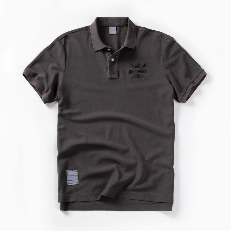 Sommer Herren Polos hirts Baumwoll hemden Kurzarm Brief bestickt Emblem einfaches Hemd für männliche Größe M-3XL bp13202