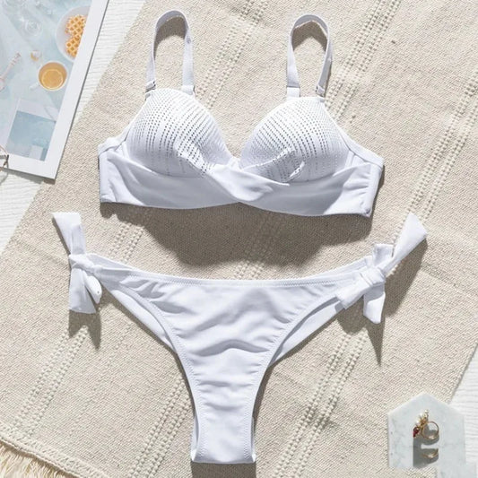 Bunter Push-Up-Bikini im brasilianischen Stil – ideal für Strand und Pool