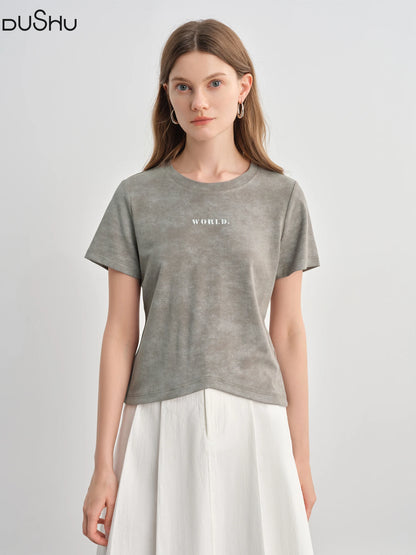 Langärmliges Baumwollshirt mit einzigartigem Stickdesign und Hohldetails in Pink – lockeres, vielseitiges Fashion-Top für den Sommer.