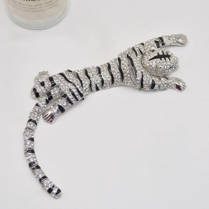 Brosche Tiger Kristall Vintage Groß Tier Unisex Anzug Mantel Geschenk