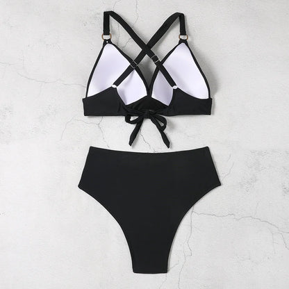 Sexy Damen-Bikini-Set mit Bräunungseffekt – dreiteiliges Badeanzug-Set für Strand und Pool