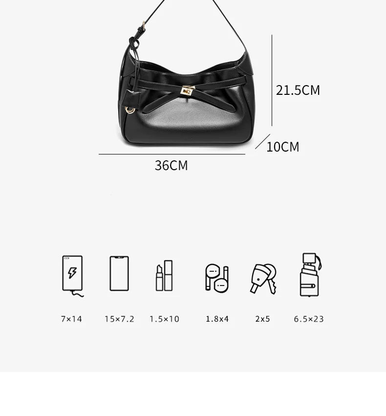Damen Schultertasche aus Kunstleder mit großer Kapazität