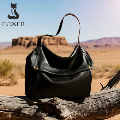 Damen Handtasche aus echtem Leder mit großer Kapazität