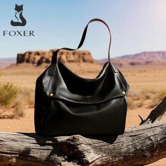 Damen Handtasche aus echtem Leder mit großer Kapazität