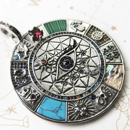 Damen-Charm-Anhänger Amulett magisch Natur Glück aus Sterlingsilber