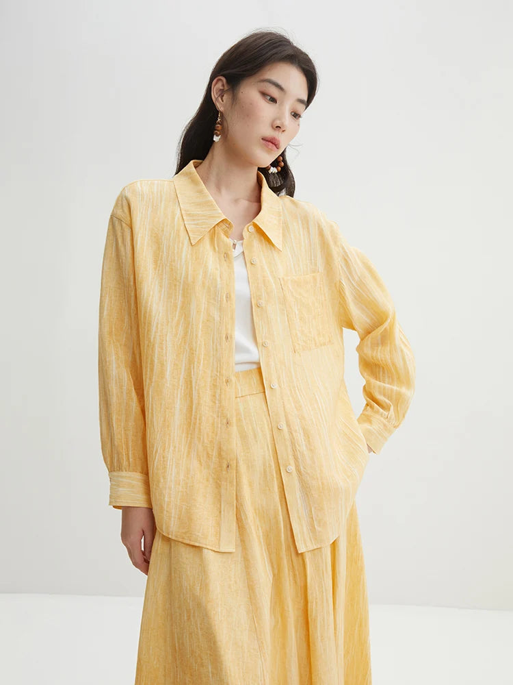 Leichte Damen-Chiffonbluse mit Blumenmuster und eckigem Ausschnitt – ideal für den Sommer