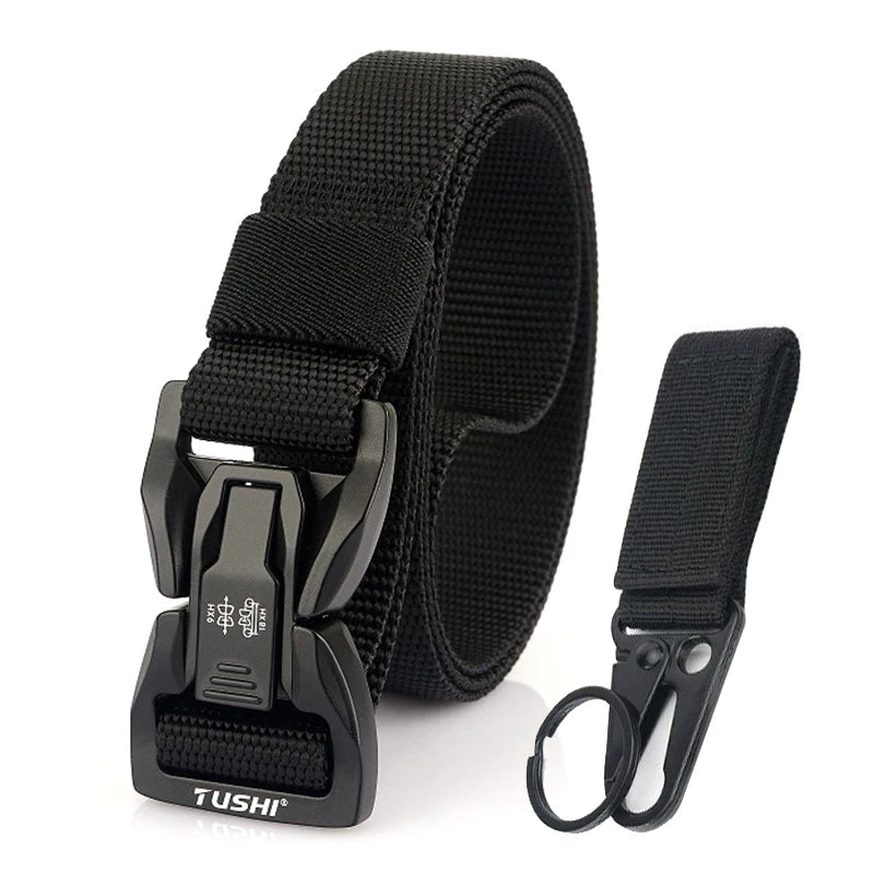 Herren-Taktischer Gürtel Aus Nylon Mit Metall-Schnellverschluss Für Alltag Und Outdoor Einsatz 2,5 Zentimeter Breite