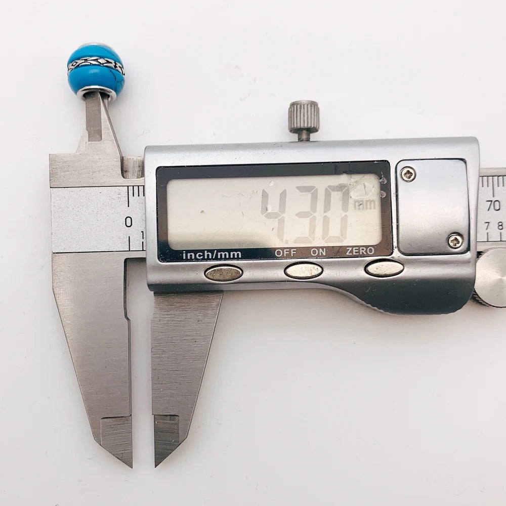 Damen-Charm-Anhänger Perlen Türkis Luxus DIY aus Sterlingsilber