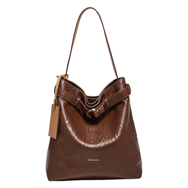 Damen Schultertasche Vintage Split-Leder mit großer Kapazität