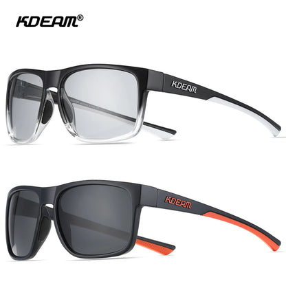 Sonnenbrille quadratisch photochrom polarisiert UV400 Wandern Camping Unisex
