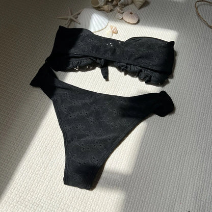 Gestreiftes sexy Bikini-Set mit Push-up-Effekt – ideal für Strand und Pool