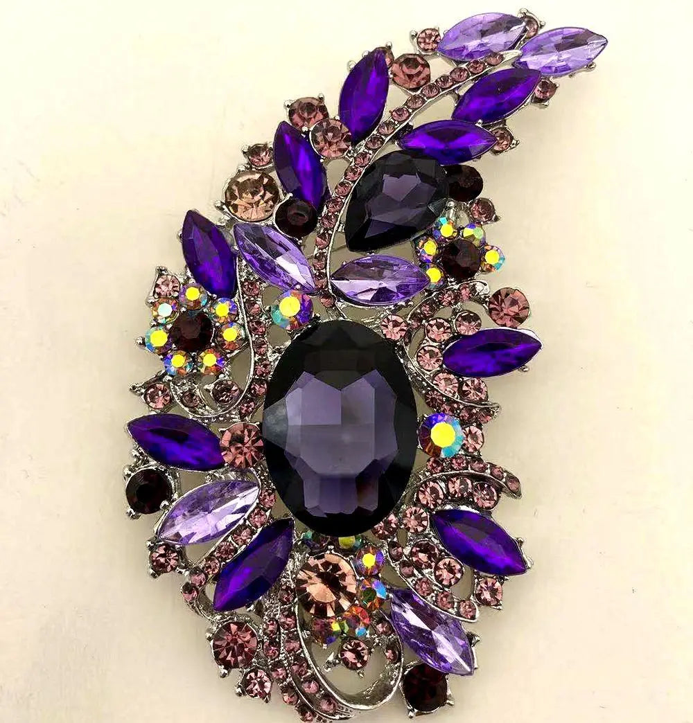 Brosche Wassertropfen Strass Kristall Elegant Corsage Damen Mantel