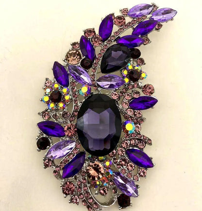 Brosche Wassertropfen Strass Kristall Elegant Corsage Damen Mantel