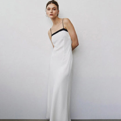 Stylisches Sommerdamenkleid Mit Farbblock Und Bequemem Sitz Für Damen