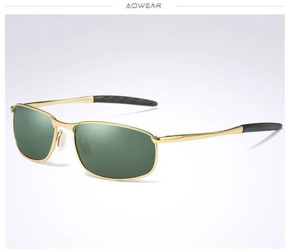 AOWEAR Retro Polarisierte Spiegel Sonnenbrille für Mann Frauen Vintage Sonnenbrille Herren UV400 Leichte Fahrbrille mit Etui