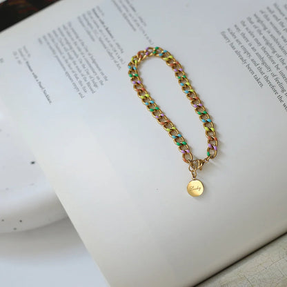 Damen-Armband mit Öltropfen-Glücksscheibe