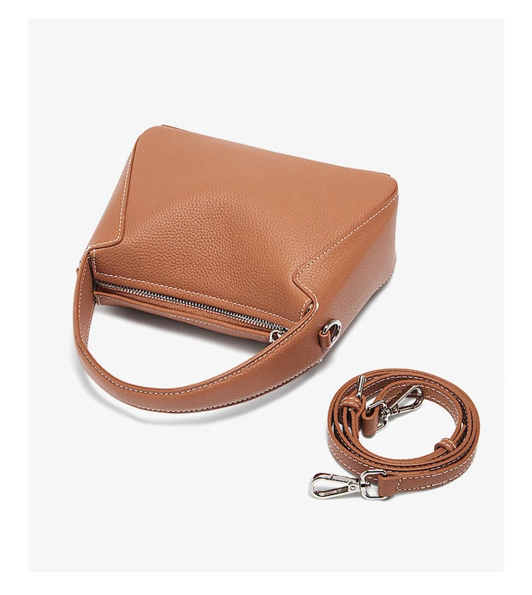 Damen-Handtasche aus Rindleder Kompakt Crossbody für Beruf und Alltag Hochwertig Verarbeitet