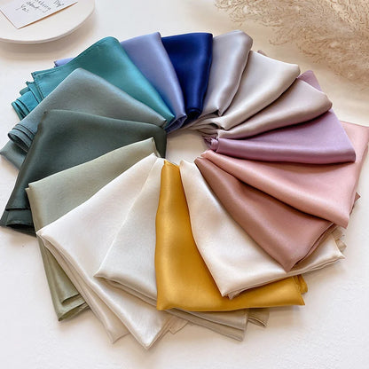 Damen Seidenschal Wraps Halstuch Foulard Pashmina Hijab Bandana vielseitig