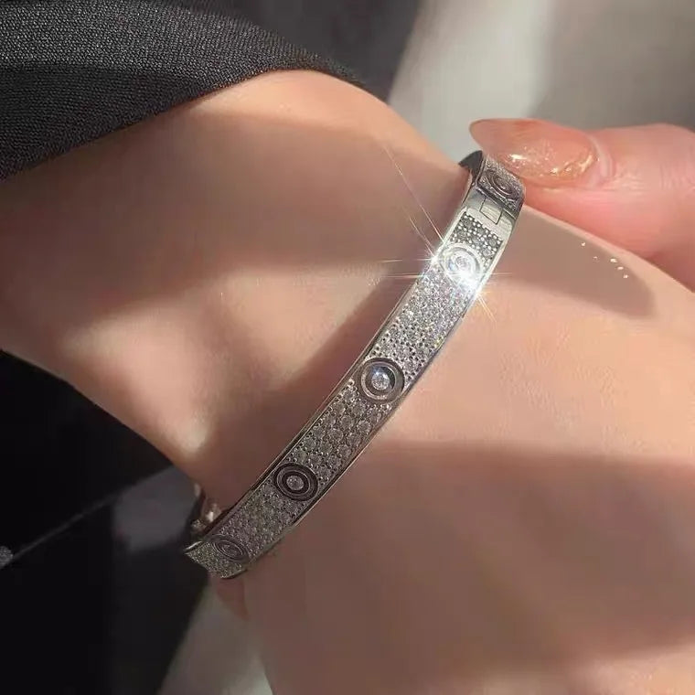 Damen-Schmuckset Ring und Armreif mit Moissanit