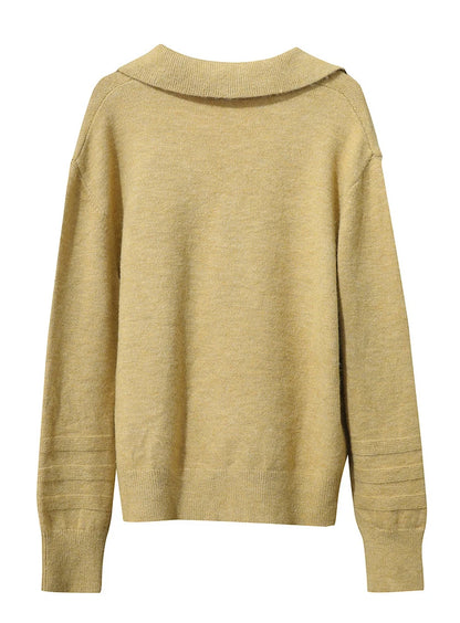 Damen V-Ausschnitt Pullover locker Raglan Wolle-Mix Pendler Herbst