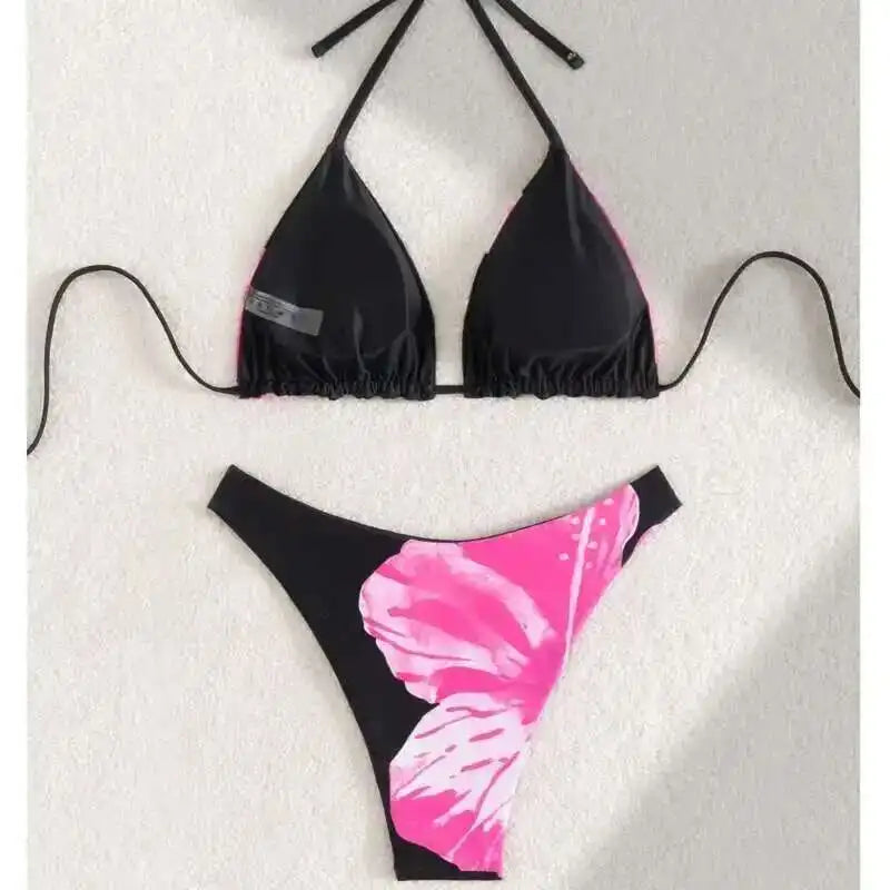 Glamouröses Damen-Bikini-Set mit Push-up-Effekt und glänzendem Design – perfekt für den Strand oder Pool