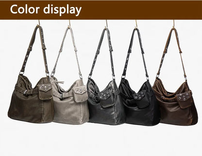 Damen-Schultertasche Vielseitig Geeignet für Alltag in stilvoller Form aus weichem Leder