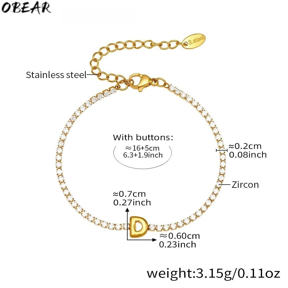 Damen-Armband mit Initialen-Buchstabe
