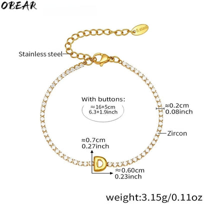 Damen-Armband mit Initialen-Buchstabe