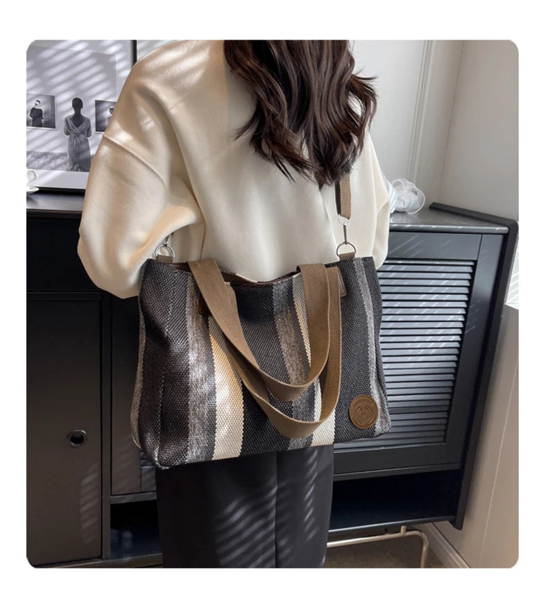 Damen Shoulder Bag aus Fabric Casual Large Capacity Tote Bag