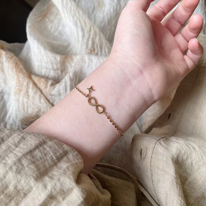 Damen-Armband Stern und Symbol aus Edelstahl