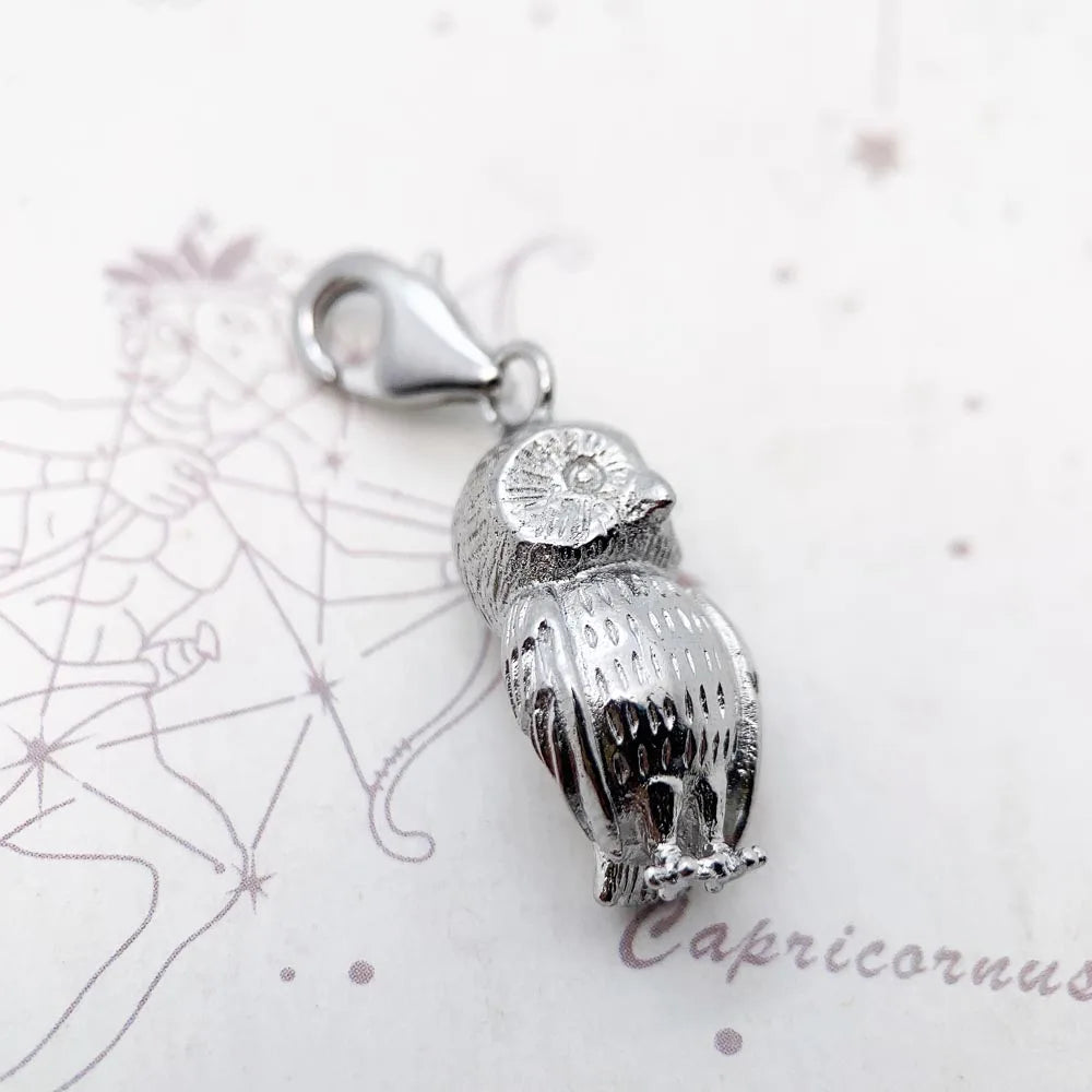 Damen-Charm-Anhänger Eule Weisheit niedlich Sommer aus Sterlingsilber