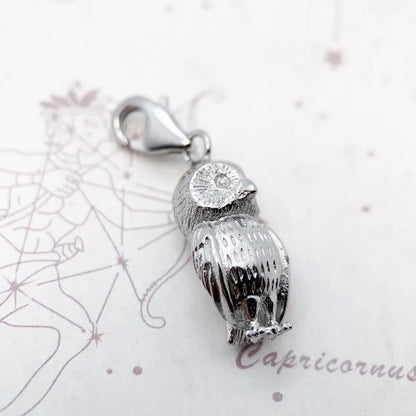 Damen-Charm-Anhänger Eule Weisheit niedlich Sommer aus Sterlingsilber