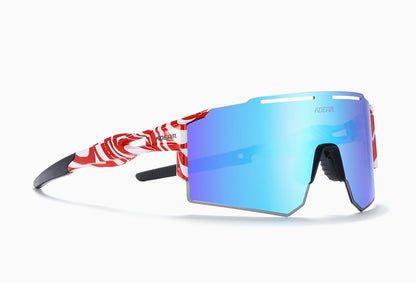 Sonnenbrille Sport TR90 polarisiert 1,2mm Glas Gummisteg winddicht Herren
