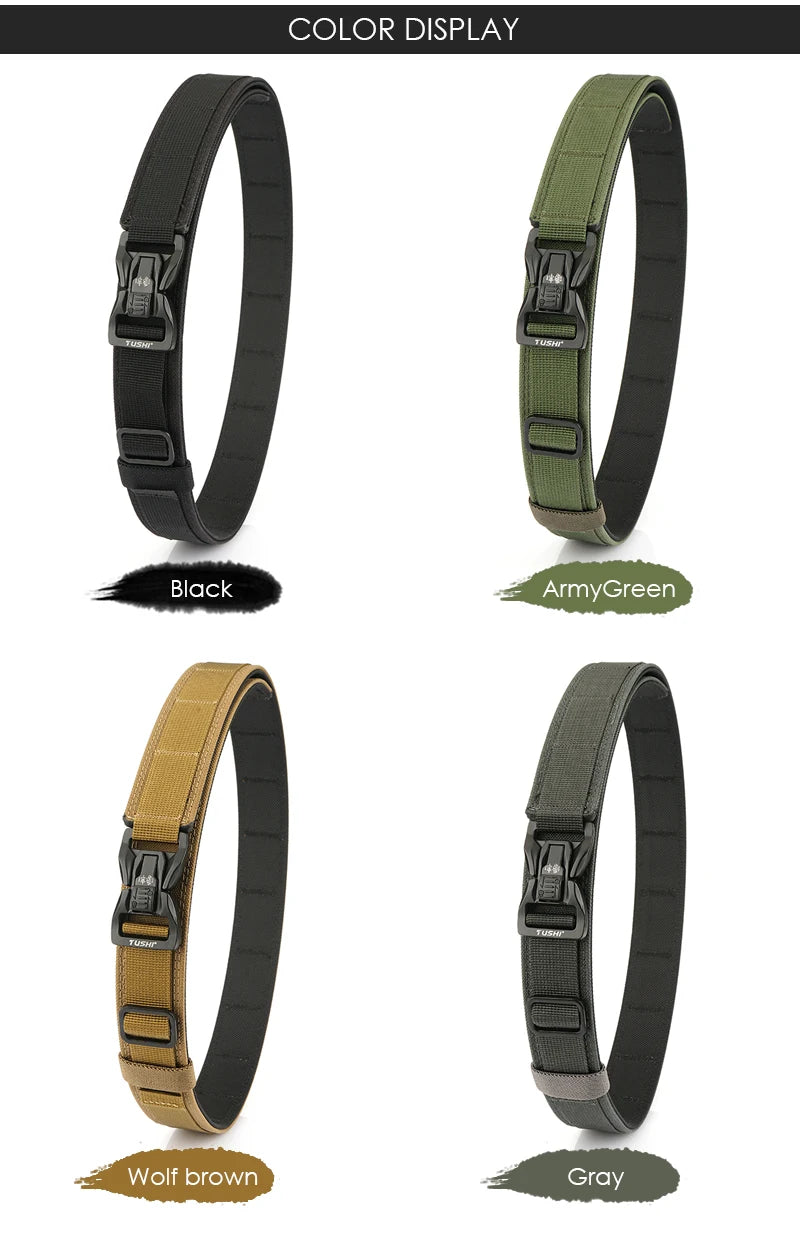 Herren-Taktischer Gürtel aus Nylon mit Metall-Schnellverschluss, Robuster Militärstil, 3,8 cm Breite