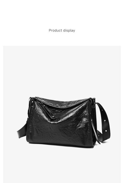 Damen Schulter Tasche aus echtem Leder im Boston Bag Design
