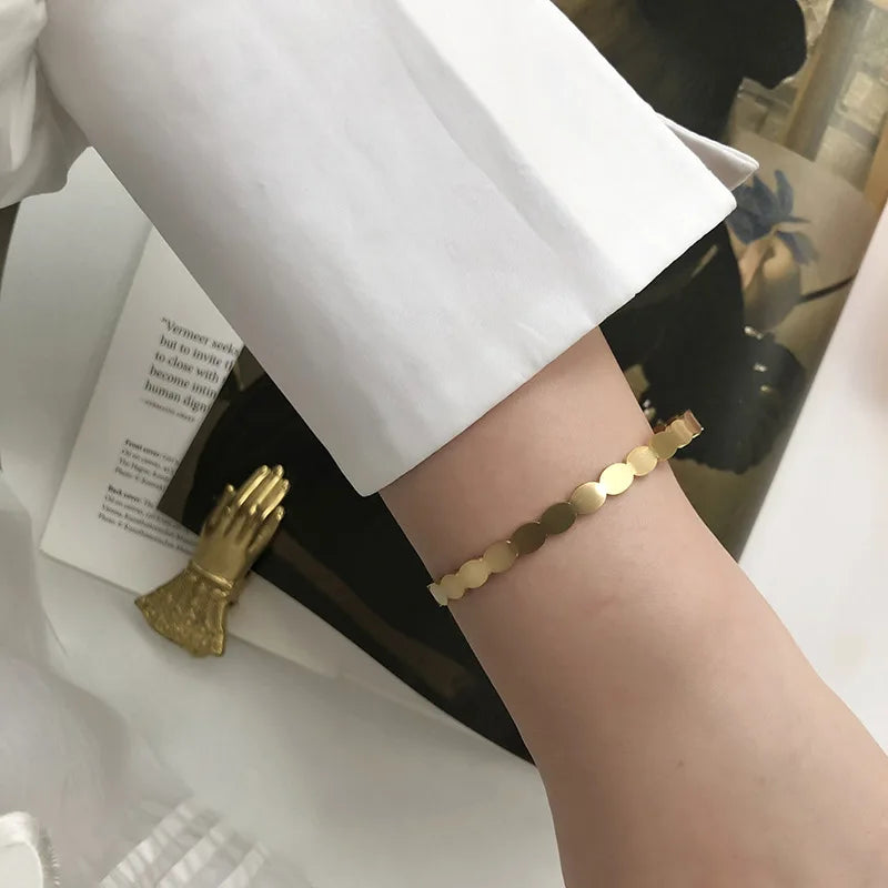 Damen-Armreif Wafer-Design gebrostet