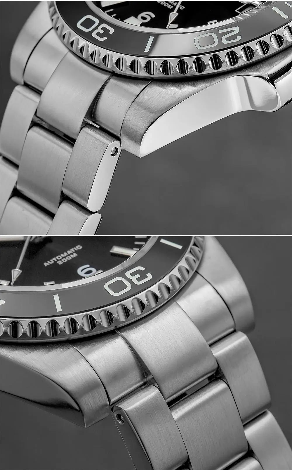 Herren-Automatik-Taucheruhr mit Drehlünette und 20 Bar