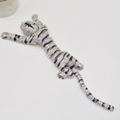 Brosche Tiger Kristall Vintage Groß Tier Unisex Anzug Mantel Geschenk