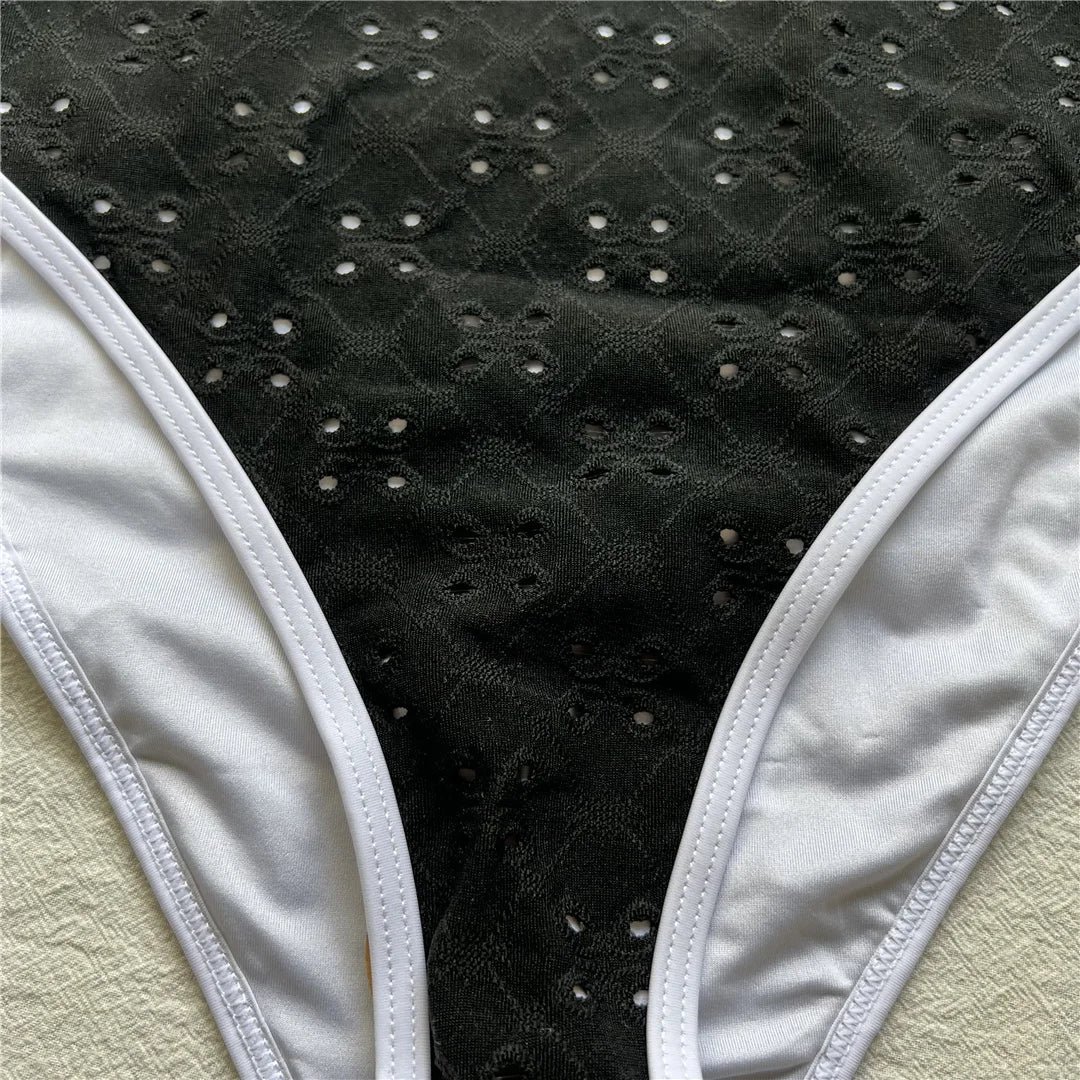 Damen-Badeanzug Cut-Out High-Leg Monokini Weste gepolstert 2026
