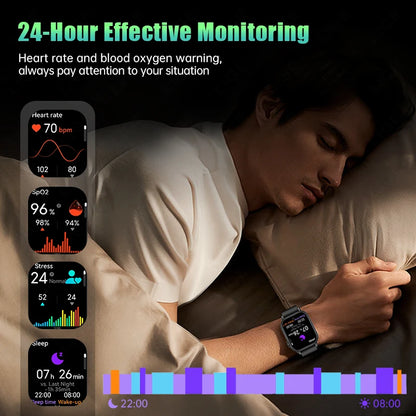 Männer GPS Smart Uhr mit 2,01 Zoll HD Bildschirm und Herzfrequenzmesser