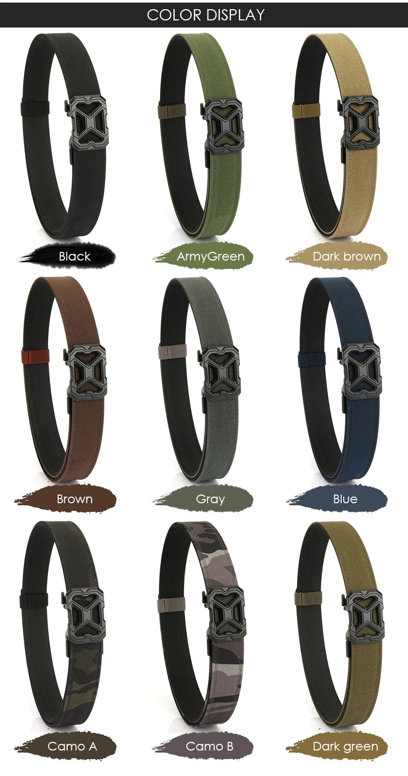 VATLY Tactical Gürtel Einheitsgröße Nylon Automatik-Schnalle Rigid