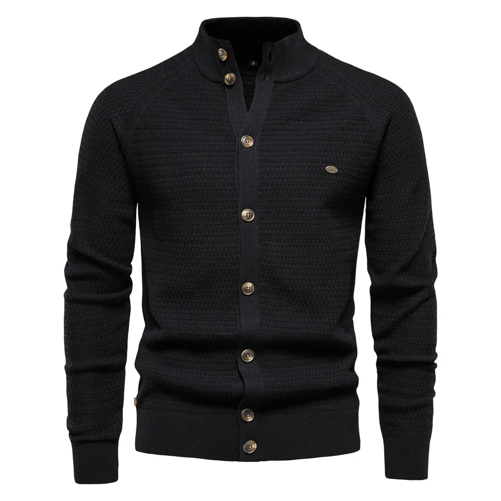 Herren Strickjacke aus Baumwolle im hochwertigen Design für die Wintermode