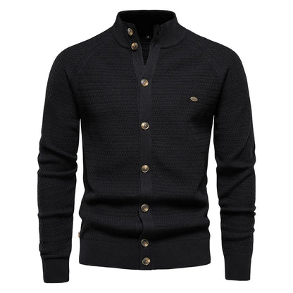 Herren Strickjacke aus Baumwolle im hochwertigen Design für die Wintermode