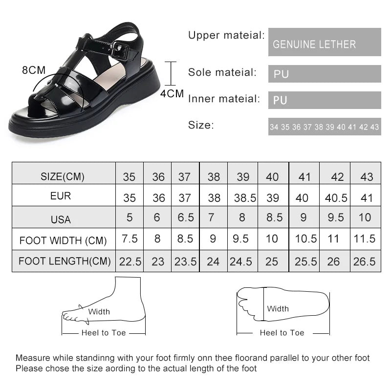 AIYUQI Frauen Sandalen Sommer 2025, Neue Echtes Leder Keil Frauen Sandalen Offene spitze Römischen Sandalen Frauen