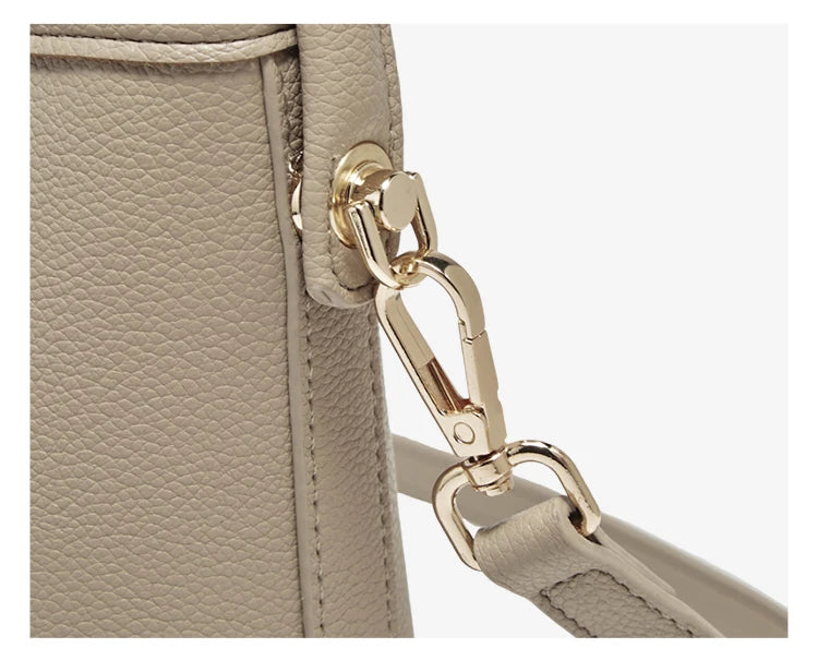 Damen-Schultertasche aus PU-Leder mit Reißverschluss Kompakt und Vielseitig für Alltag und Büro