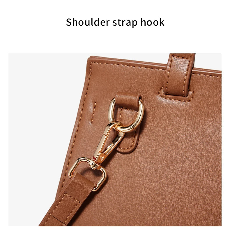 Damen Handtasche aus PU Leder im Minimalis Retro-Stil