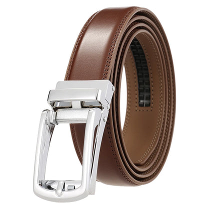 Herren-Gürtel Aus Echtem Leder Mit Automatik-Schnalle Für Anzug Und Business, 31 mm Breite